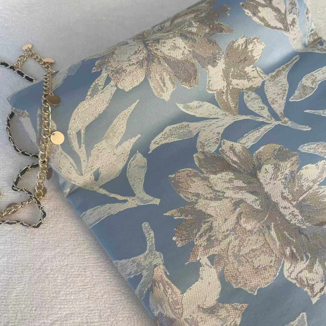 新款直销美式橙花提花沙发靠垫样板间软装布艺窗帘绸缎服装面料加,纺织面料/辅料/配套,丝绸布料,淘宝优惠券,粉丝福利购,淘宝优惠卷