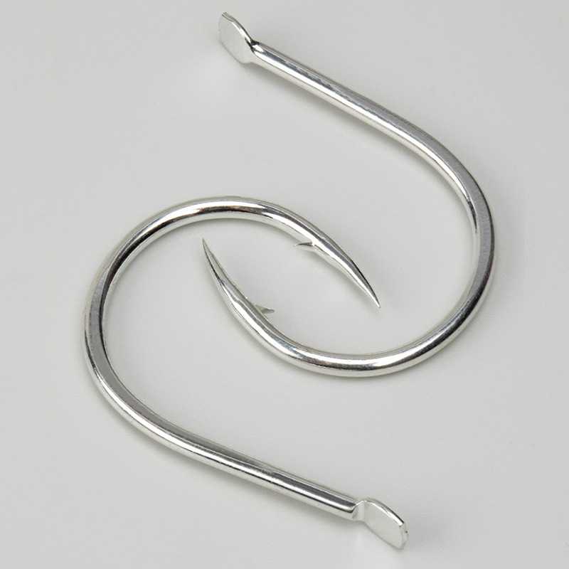 新款直销8260大嘴铁板钩3倍加强海钓钩有倒刺船钓钩手工DIY绑制散