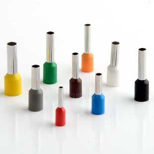 新款直销E1008欧式管型预绝缘端头冷压端子插针针形管状接线端子V