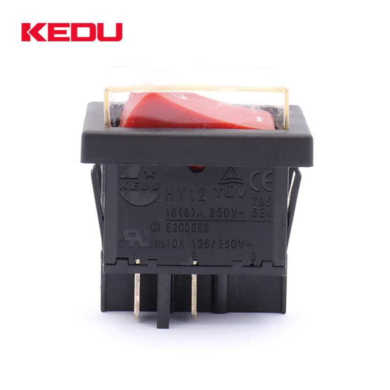 新款直销KEDU科都HY12 船型开关HY12F弧形面板翘板钮子防水ON-OFF