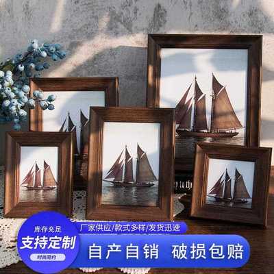 新款直销美式复古相框6810寸12寸A4挂墙影楼儿童冲印照片相框挂墙