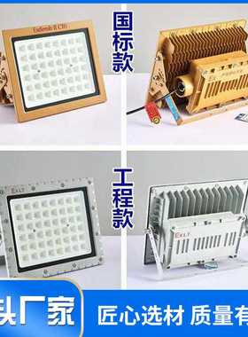 新款直销LED防爆灯150W隔爆泛光灯100W投光射灯方形吊杆加油站路