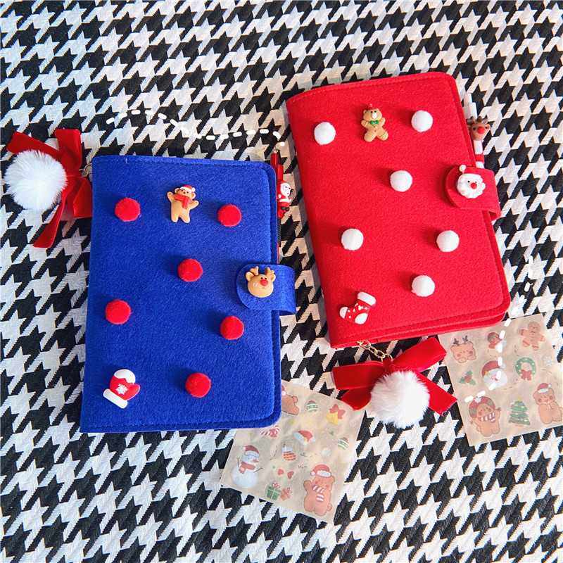 新款直销创意卡通可爱毛毡手账本活页圣诞节礼物少女心笔记本学生,文具电教/文化用品/商务用品,手帐/日程本/计划本,淘宝优惠券,粉丝福利购,淘宝优惠卷