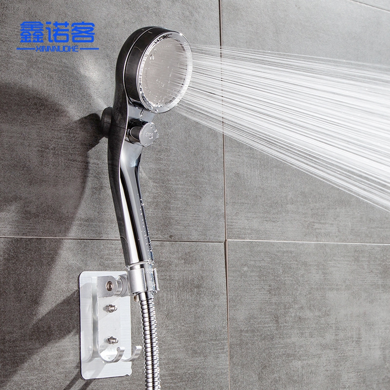 新款直销增压花洒喷头软管可调节电镀粗孔水龙头浴室洗澡淋浴花洒
