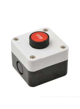 新款直销按钮开关盒单孔  绿色复位点动启动电源开关 1孔控制盒