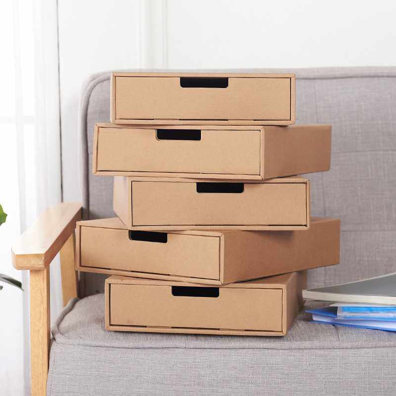 新款直销牛皮纸收纳盒办公室整理收纳盒学生桌面书立收纳盒票据收,收纳整理,桌面收纳盒,淘宝优惠券,粉丝福利购,淘宝优惠卷
