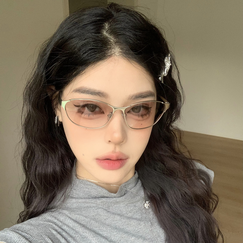 y2k辣妹老钱风复古美式猫眼墨镜