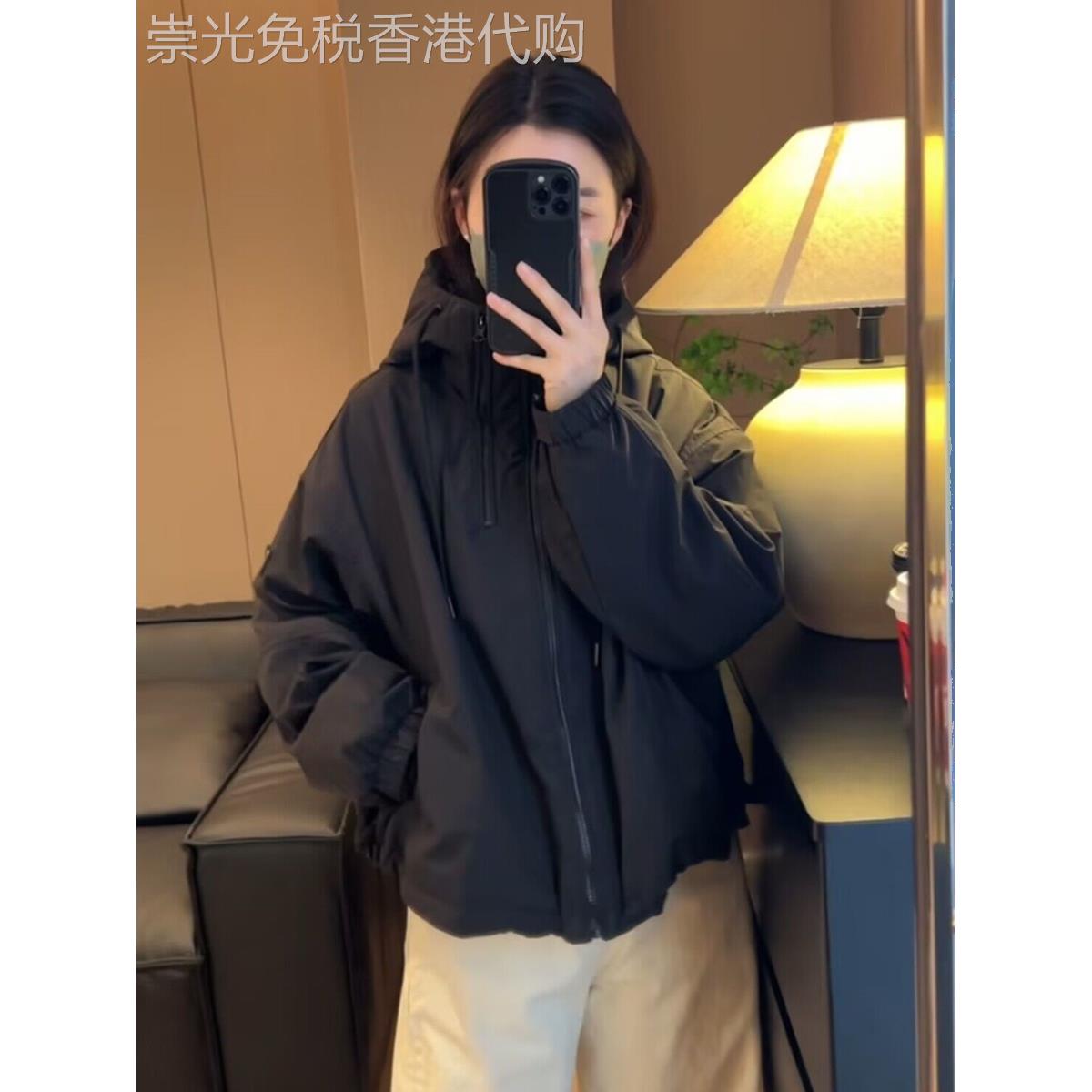 欧洲站设计感连帽拉炼风衣外套女秋冬2025年减龄冲锋衣短款上衣潮