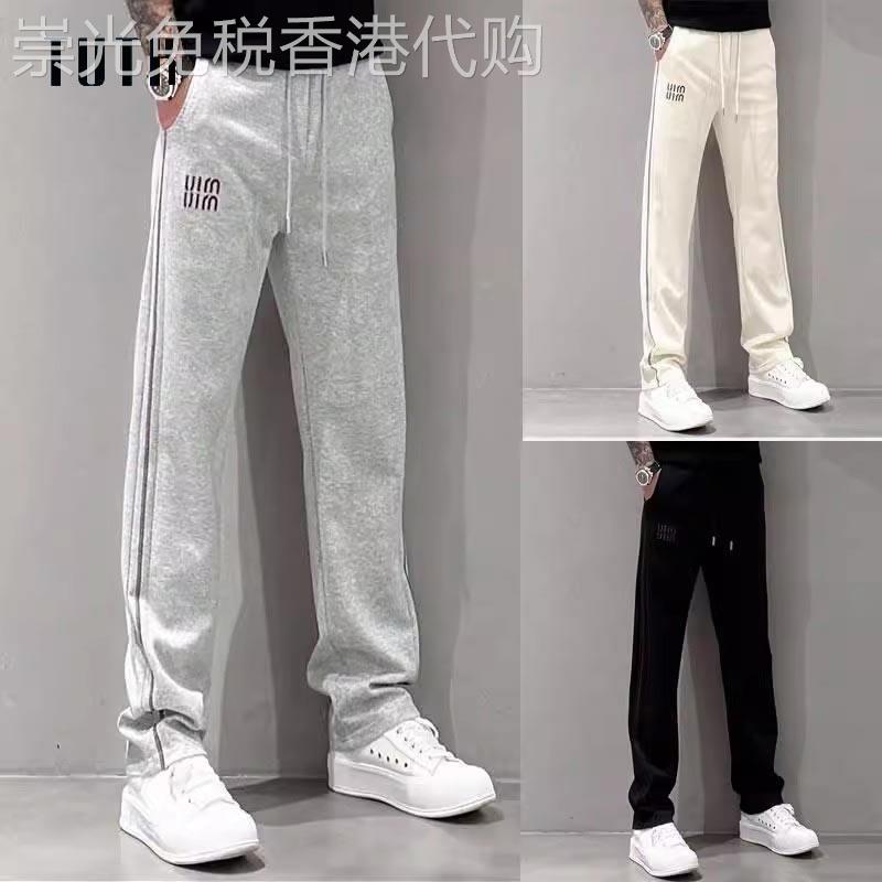 休闲裤男士夏季薄款韩版潮牌修身直筒裤子潮流百搭侧织带运动卫裤