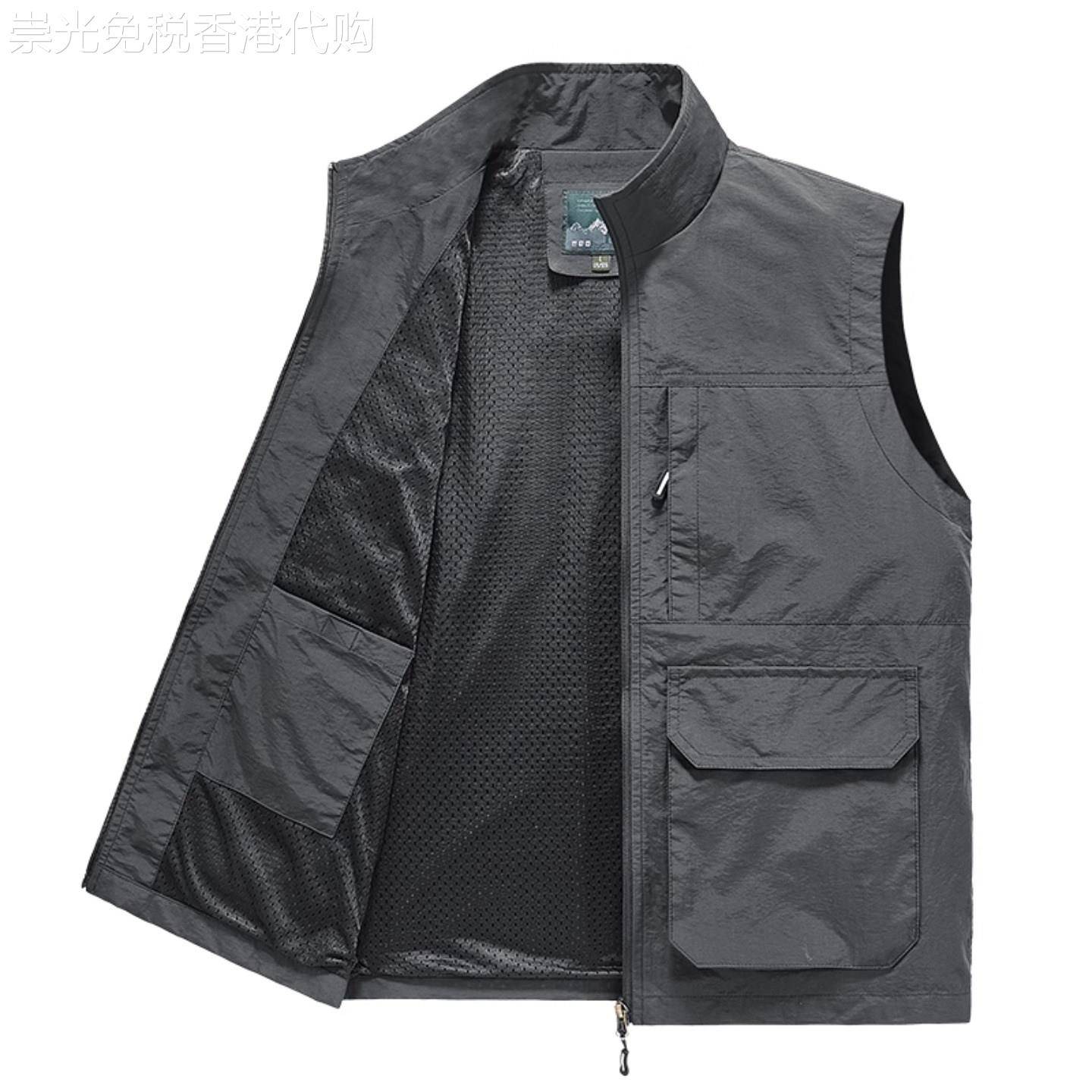 MK正品户外工装马甲男春秋季高端防风防水多口袋背心男士坎肩外套