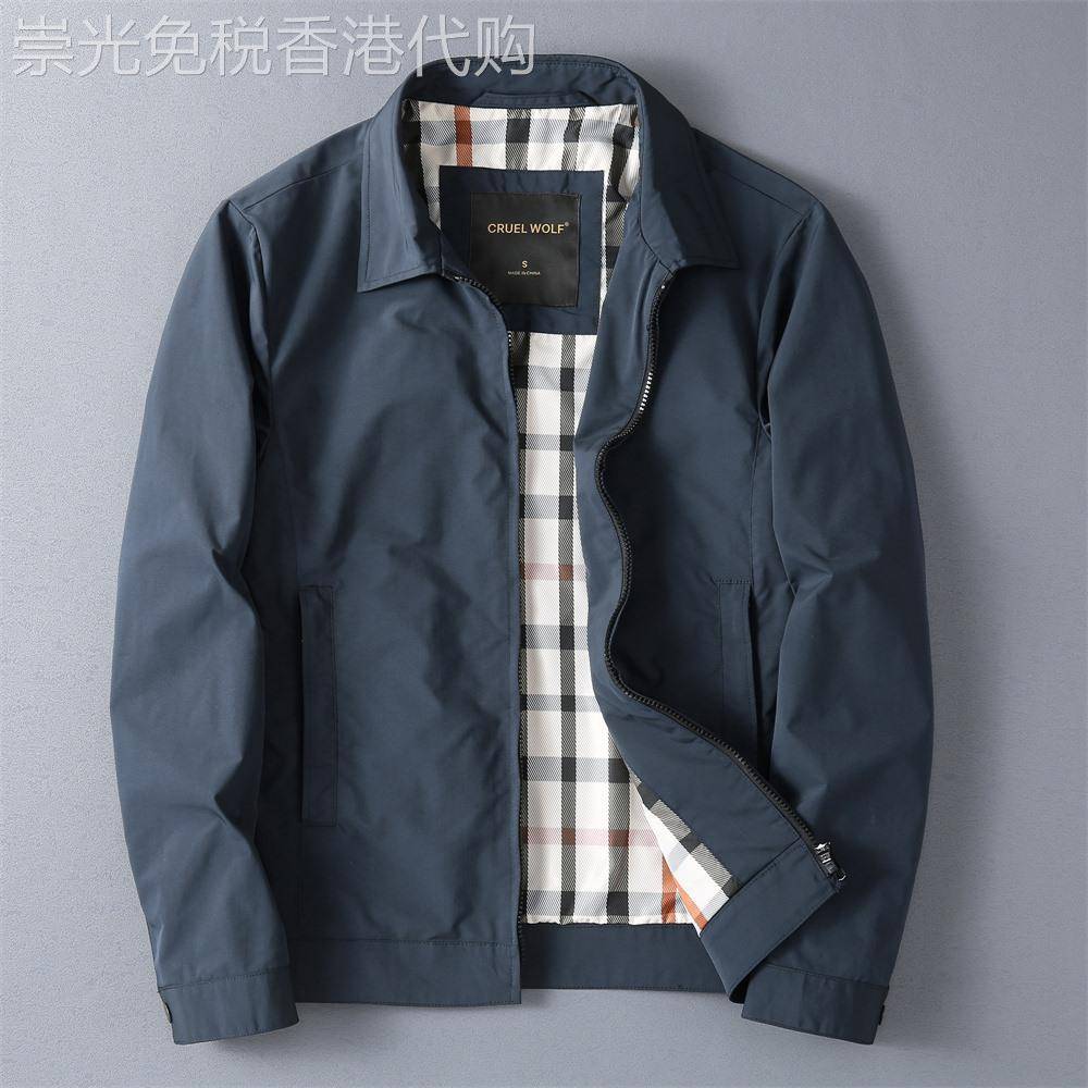 MAROLIO~彰显男人气质！秋冬季夹克男中青年高档翻领休闲商务外套