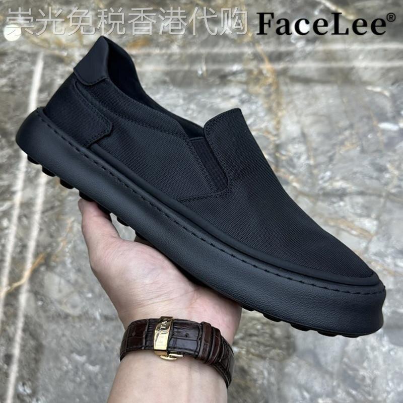 FaceLee日本设计师联名款帆布男鞋夏季透气老北京布鞋一脚蹬运动