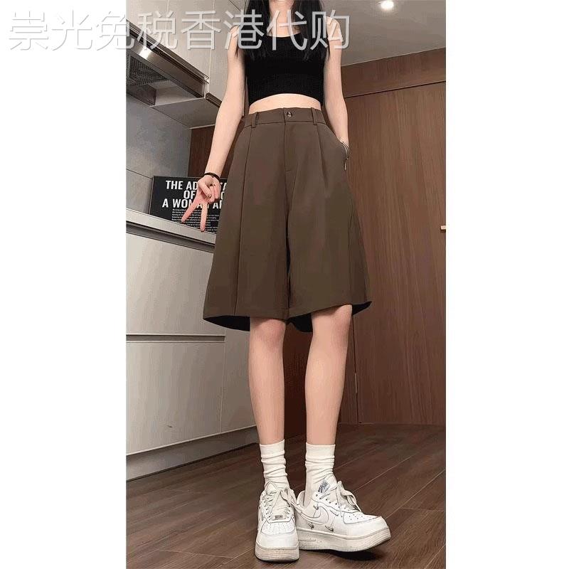 西装短裤女夏季薄款2025新款大尺码胖mm宽松显瘦休闲 百搭五分五