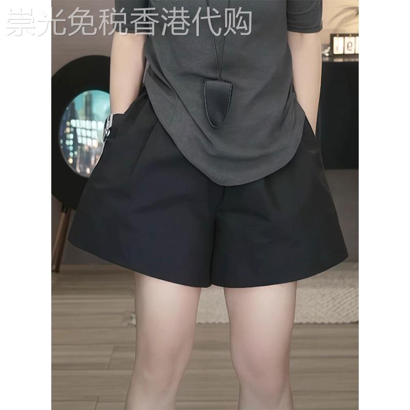 黑色休闲短裤女夏季小个子热裤蓬蓬a字阔腿裤2026超火巨好看裤子