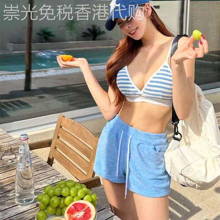 泳衣女款分体式下半身遮挡平角裤微胖遮肉显瘦学生保守泡温泉泳装