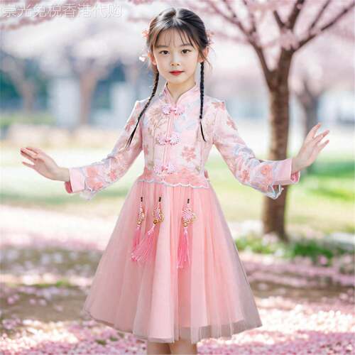 女童春装汉服2026新款儿童中国风唐装小女孩新中式旗袍古风公主裙