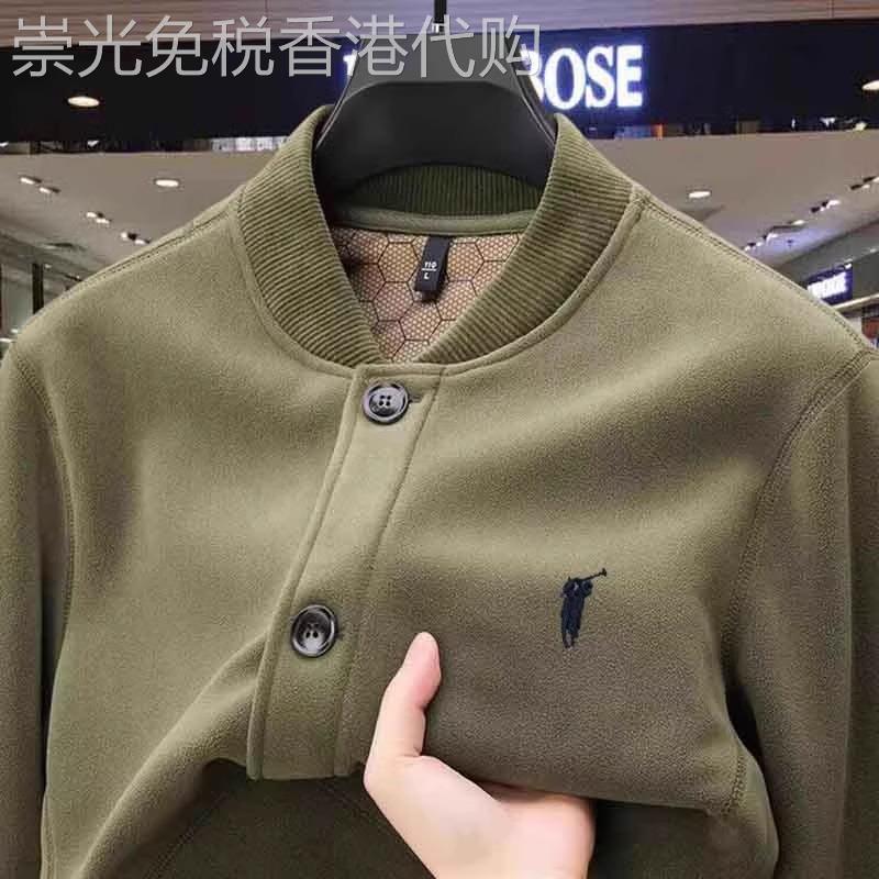 出口北欧！欧洲站保暖德绒卫衣男秋冬半高领刺绣双面绒内搭打底衫