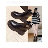 guidi fame真皮厚底短靴女2025秋冬新款 网红加绒瘦瘦靴软皮马丁靴