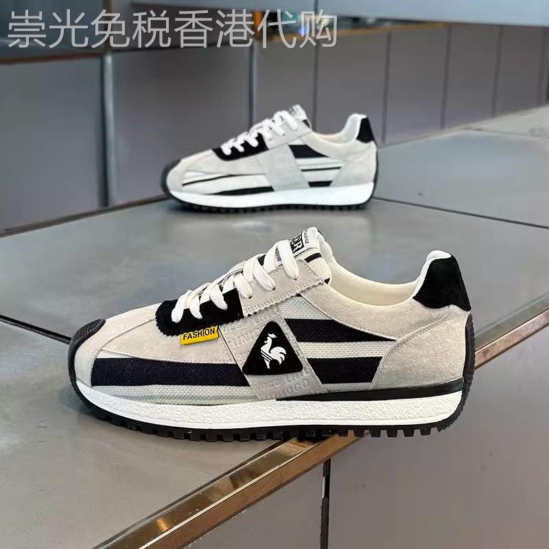 Zongcaileader秋季休闲新款百搭软底透气彩虹布面大公鸡运动男鞋