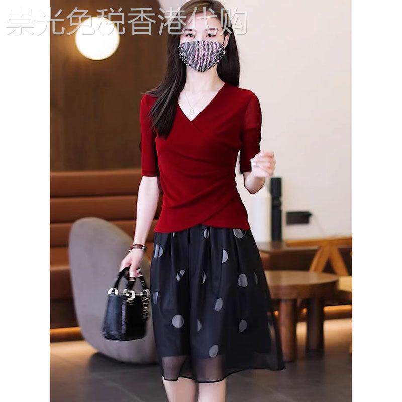 轻奢高级感套装裙女夏季2026新款时尚休闲洋派减龄半身裙两件式套