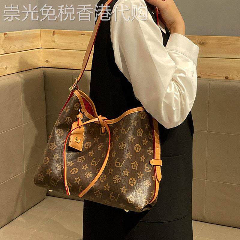 MK女式邮差包头层牛皮打造英伦风高级感奢华品牌真皮女包