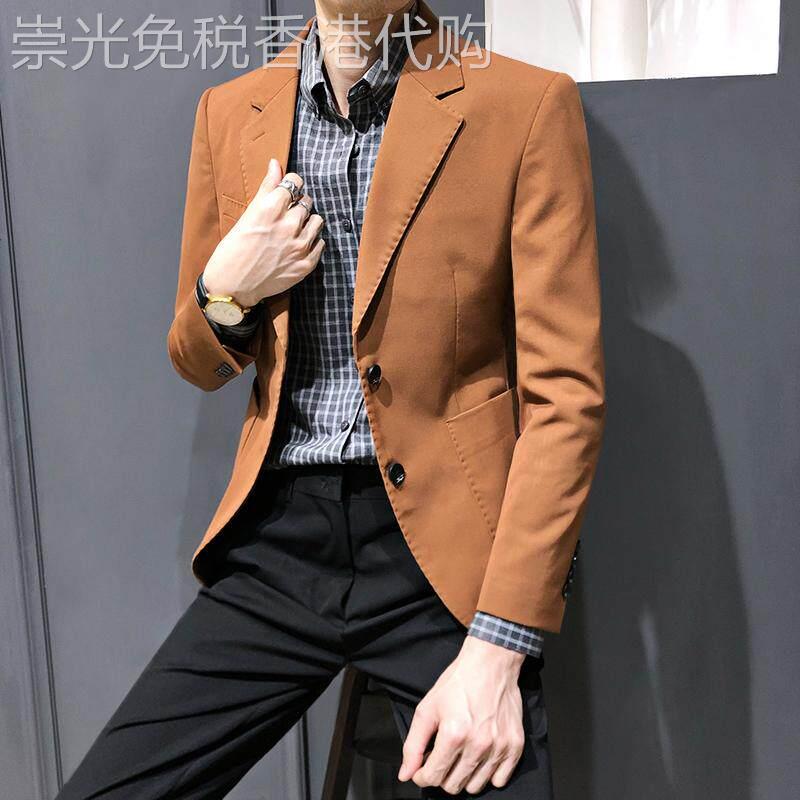 20203春秋新款休闲西服男韩版潮流修身男士西装英伦帅气个性外套