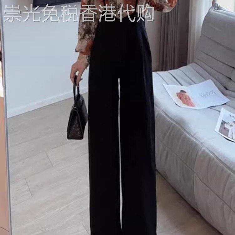 黑色抱婴袋裤女夏季薄款2025新款高级感时尚洋派垂感职业西装连身