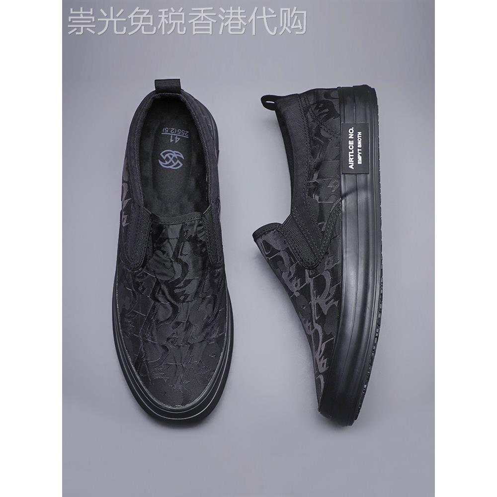 vkwwhy2025新款男士透气软底帆布鞋韩版潮流百搭一脚蹬老北京布鞋