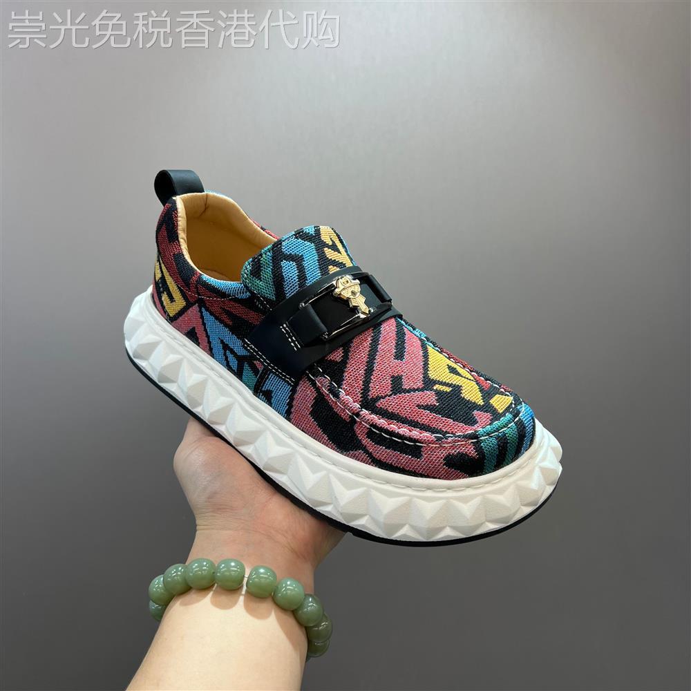 没有理由错过Minimalism Aquaman透气花布鞋时尚豆豆鞋男一脚蹬懒