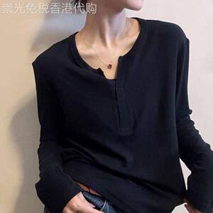 韩国长袖T恤女2026春秋新款休闲内搭打底衫时髦百搭设计感上衣潮