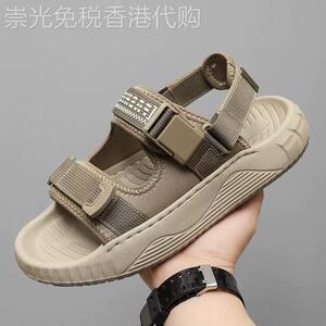 IT ins潮牌凉鞋男夏季户外魔术贴字母厚底露趾运动涉水休闲沙滩鞋