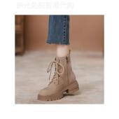 guidi fame英伦风覆古短靴女2025新款 秋冬加绒机车单靴厚底马丁靴