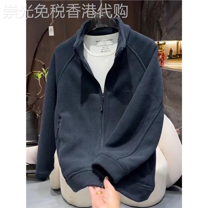 MAROLIO~双面摇粒绒外套男秋冬高级时尚运动加厚开衫卫衣简约休闲