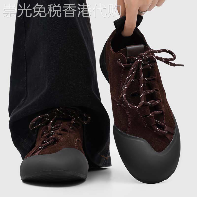 【高品质】棕色德训鞋男真皮拳击训练鞋运动足球鞋休闲通勤阿甘鞋