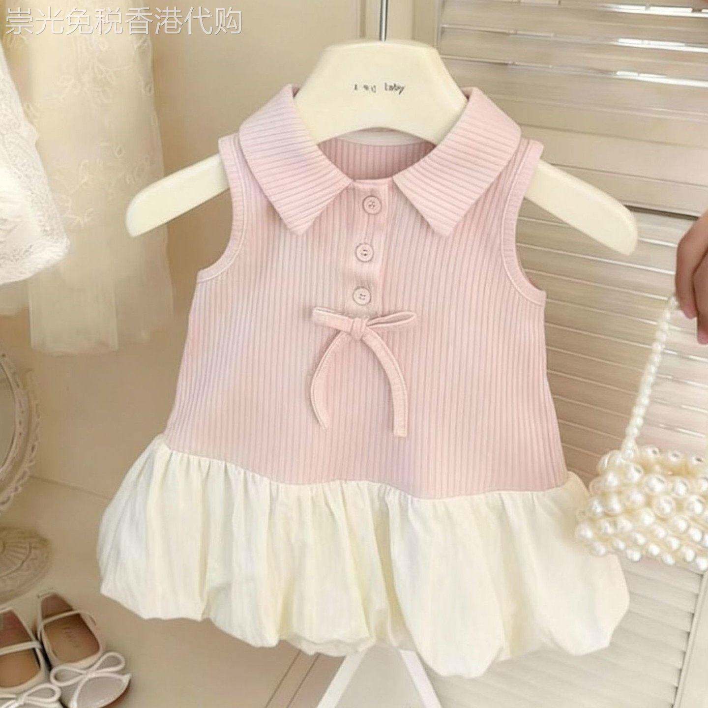 英国DHWA婴儿衣服夏季新款小女孩百搭时髦洋派洋装1-2岁3岁夏装