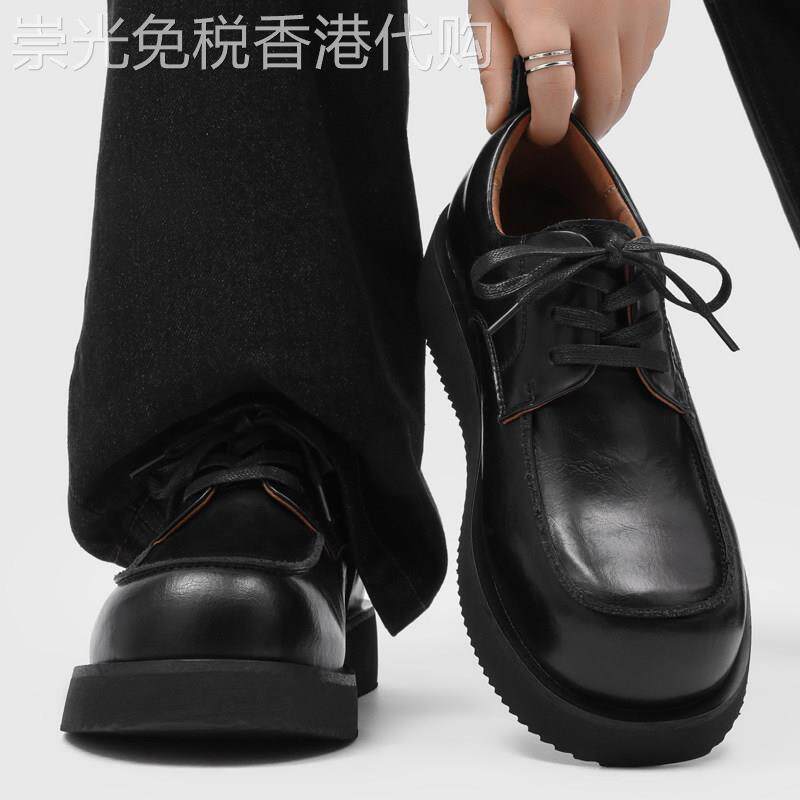 日常穿搭指南~Mysterious Gifs!时髦帅气皮鞋男大码休闲德比鞋新