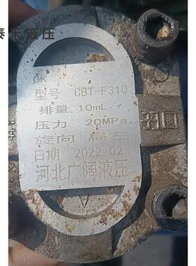 河北广阔液压  CBTl-F310  304 306 316 320 液压油泵齿轮泵全新