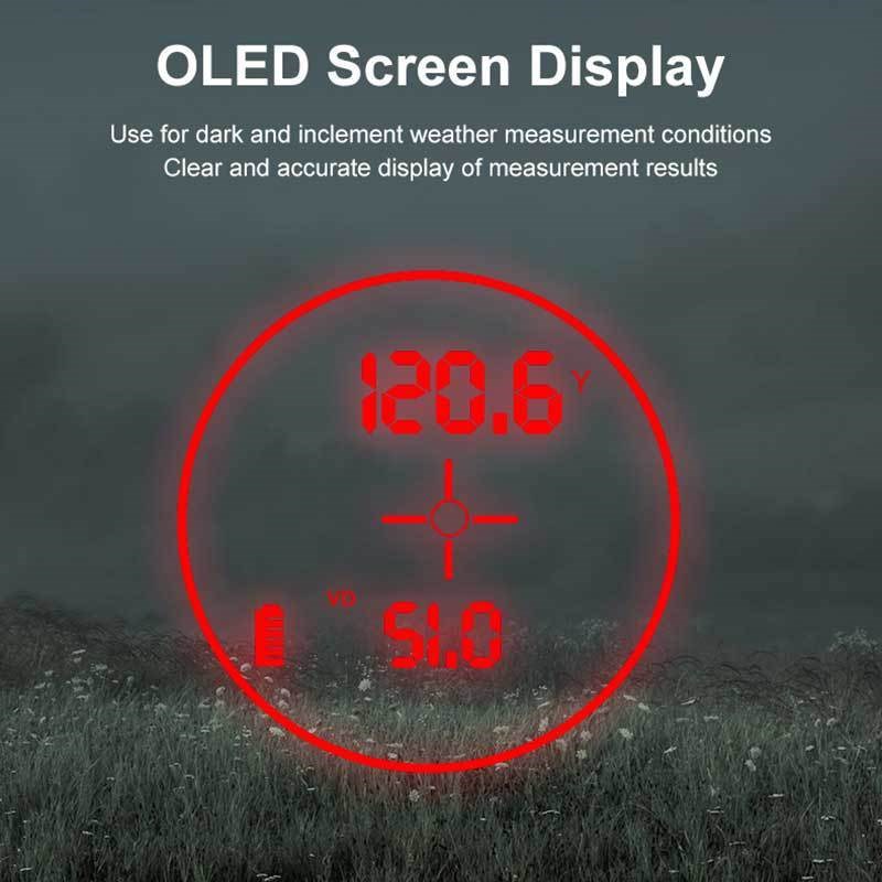 跨境OLED红光显示测距仪户外激光望远镜狩猎L测距1200/2000码