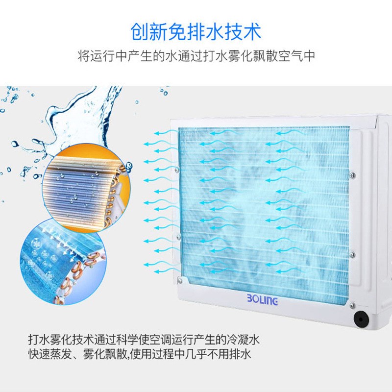 窗式1匹单冷型移动空调家用工程迷尔W便携一体窗机