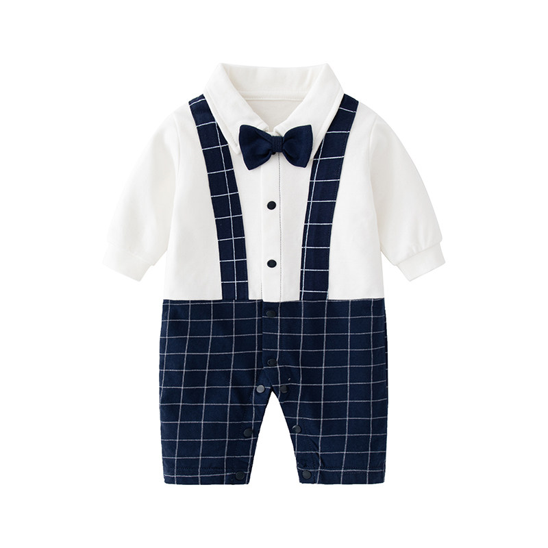 婴儿满月衣服男孩春秋装秋季新生儿虎宝宝百天日岁宴一周岁礼服