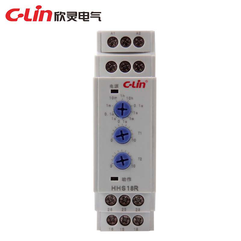c-lin欣灵牌超薄型双延时循环延时s18r ac220v dc24v时间继电器