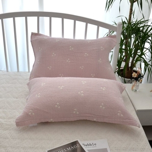 韩式纱布棉枕巾一对装新款柔软透气成人情侣家用宿舍纯棉全棉盖巾