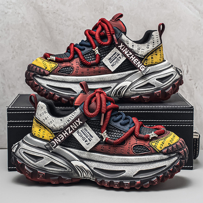 欧洲站男鞋2025新款增高老爹鞋