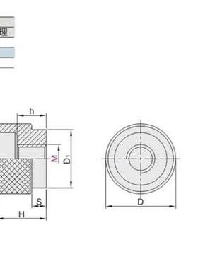 网纹把手HAX41 HAX42 HAX46-M3-M4-M5-M6-M8-M10-M12  固定型把手