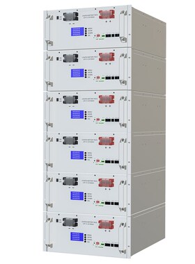 磷酸铁锂机柜电池白色24V太阳能电源系统25.6V200Wah机架式家庭