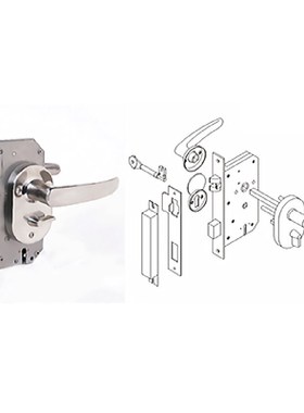 不锈钢船用锁IMPA4901u33船用防火锁船用游艇防火门锁OHS-2410