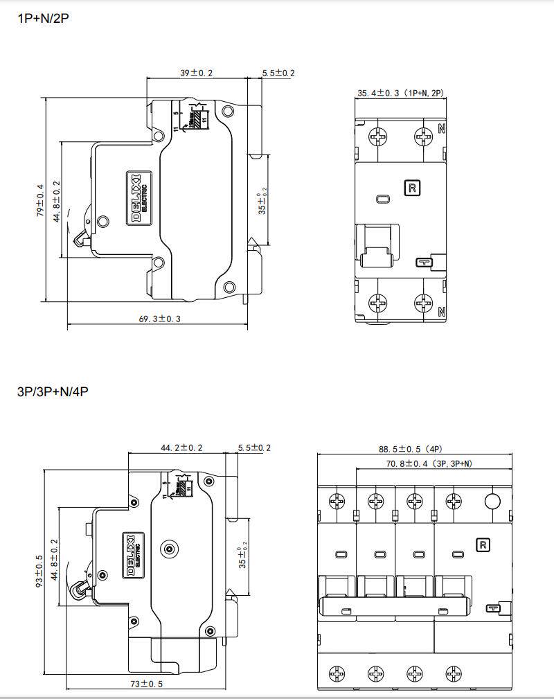 德力西dz47sles漏电保护器4p家用40a漏保63a 32a断路器空气开关