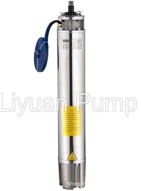 力源深井潜电机家用井水220v高扬程小口径单项3R80v不锈深井水泵