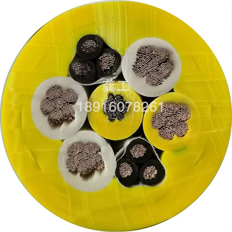 聚氨酯双梁抗拉rlr垃圾吊抓斗电缆 4x10/16加4/5/6/9x2.5/4卷筒线