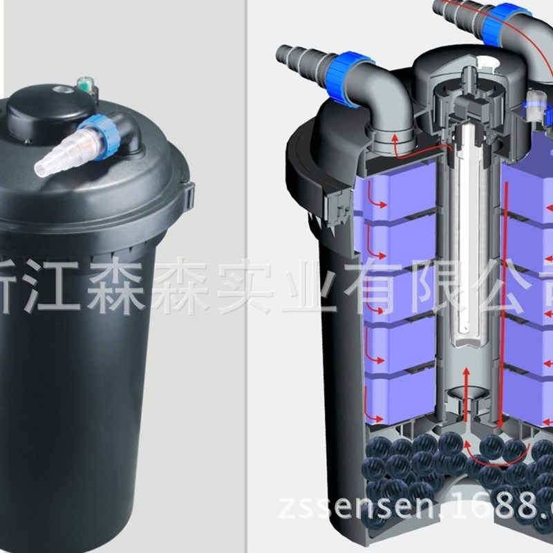 森森格池鱼池过f滤器CPF-180/250/280/380/500池塘生化压力过滤器